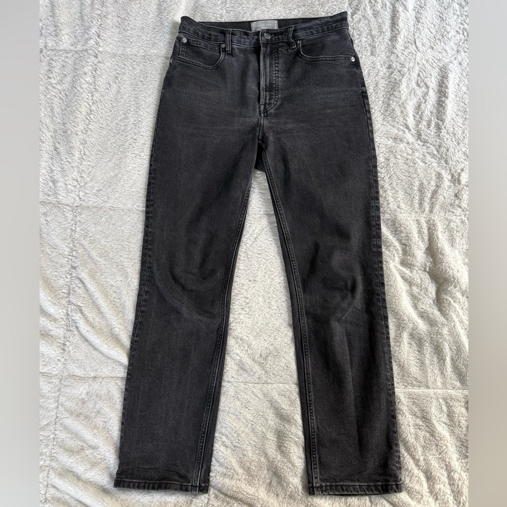 Everlane The Way-High Slim Organic Cotton Jeans Black Size 28S Short
